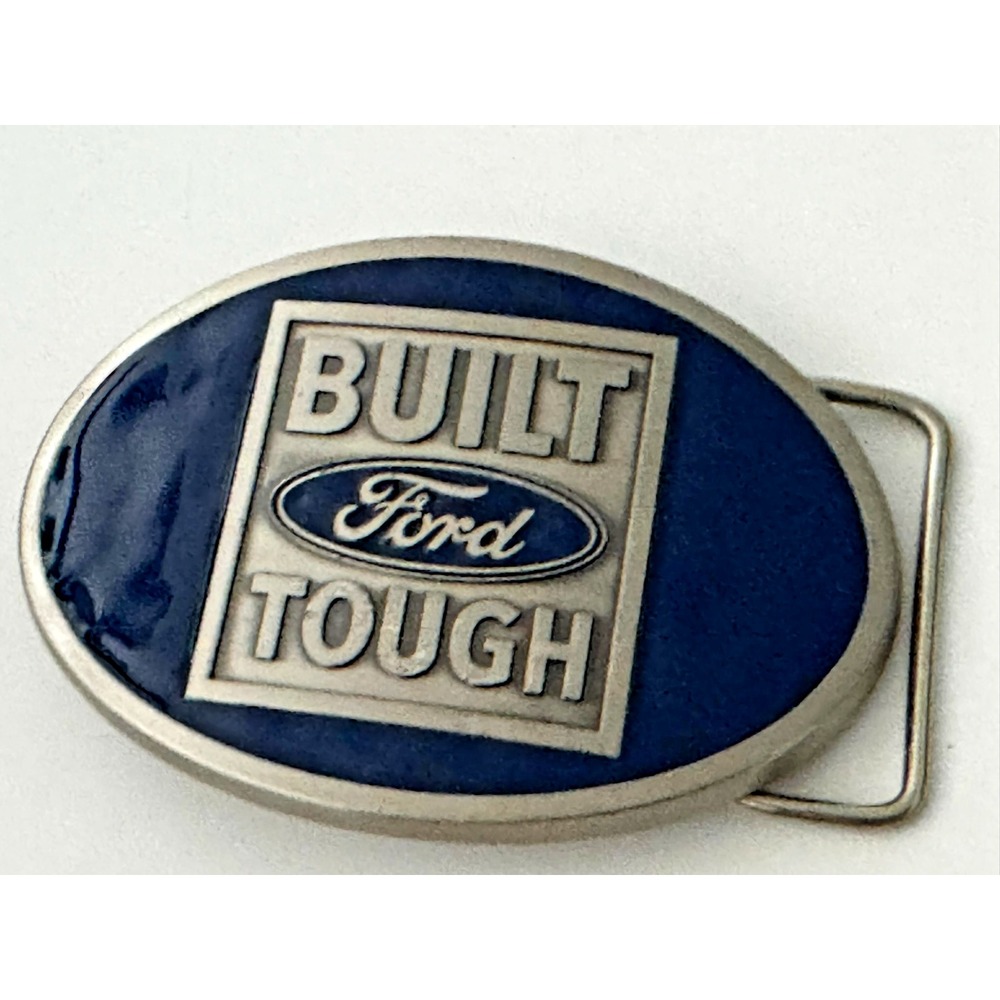 Built Ford Tough Ford Belt Buckle Blue Licensed‎